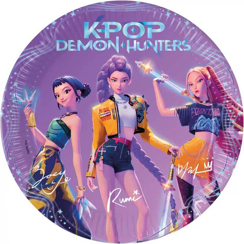 K-Pop Demon Hunters Paper Plates 23cm 8 Pack