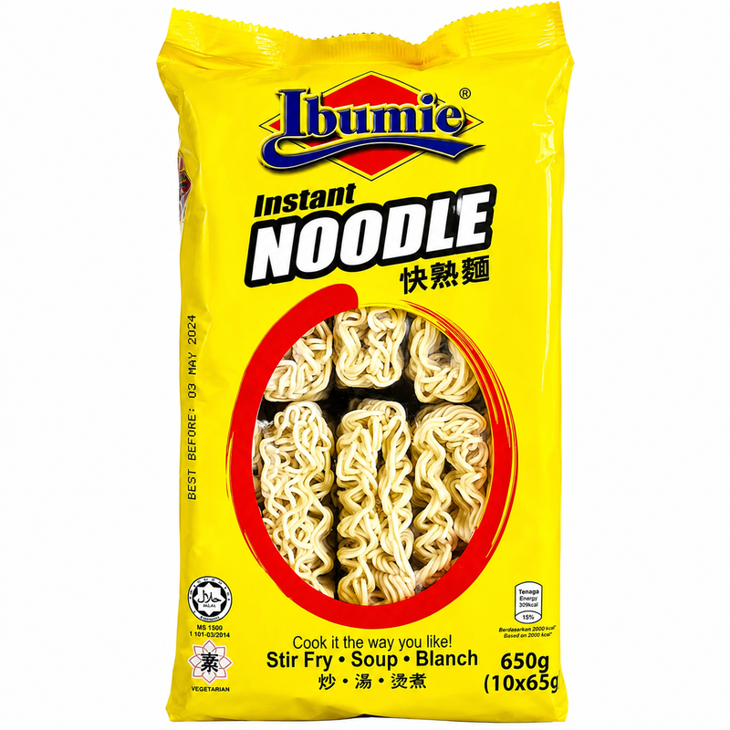 Ibumie Nouilles Instantanées Saveur Originale - 10 x 65 g