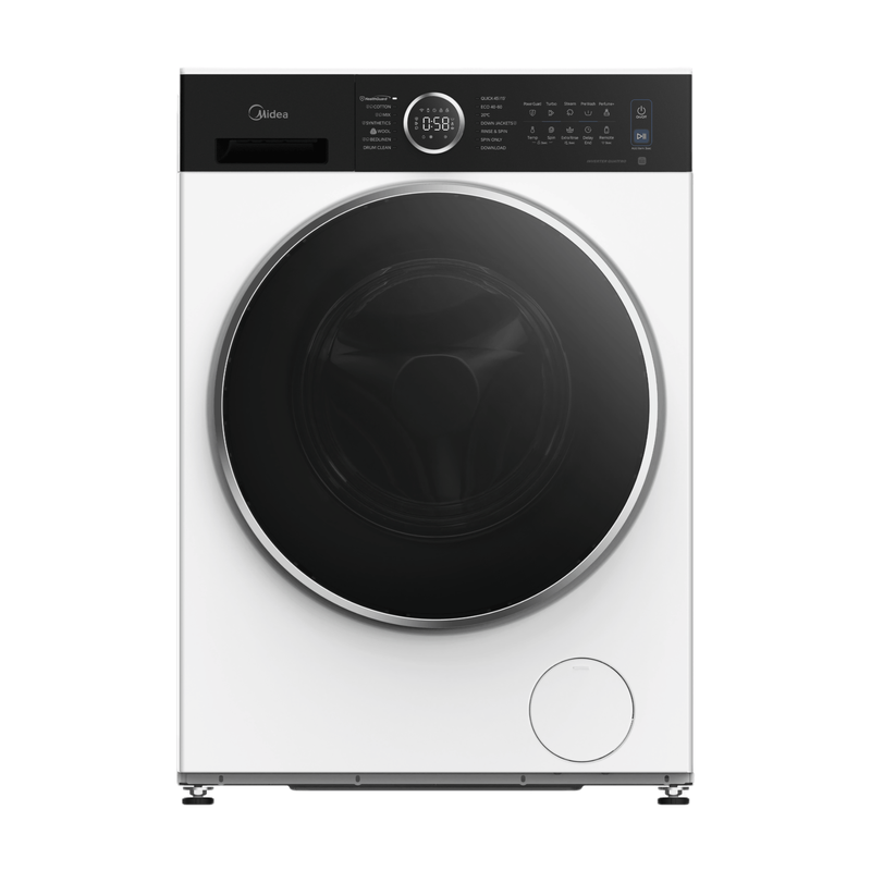 Midea MF205W80WBA30/W-NL 8 kg WiFi-verbonden wasmachine met 1400 rpm - Wit - A-30% energie