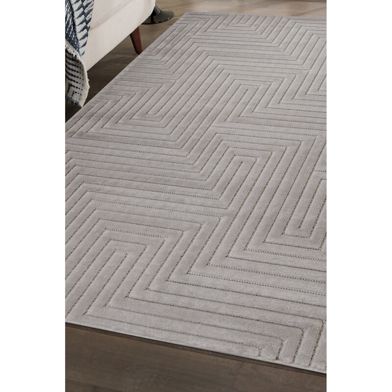 Rug Malmo Maze Rectangle Grey 127x170cm