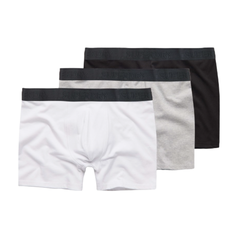SUPERDRY Heren Underwear BOXER 3P SUPERDRY Zwart-GrijsOptiek XXL