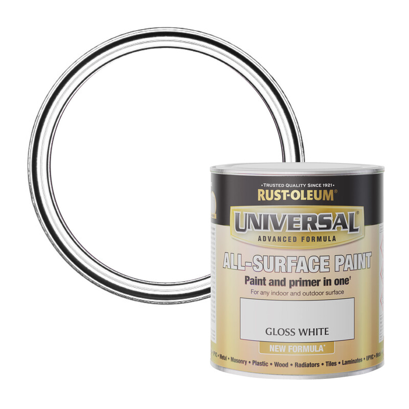 UNIVERSAL ALL-SURFACE PAINT GLOSS WHITE 750ML