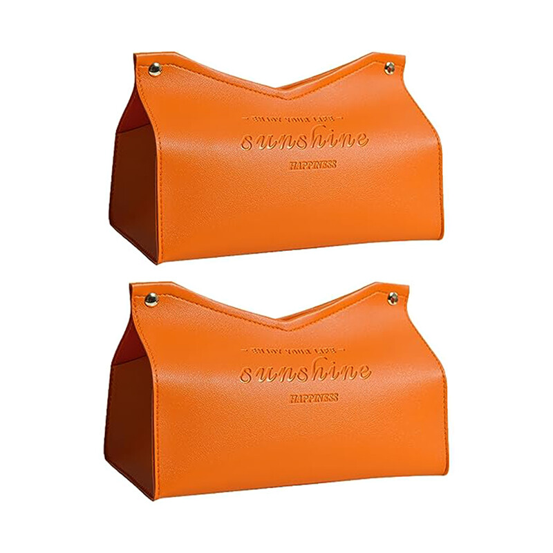 JORDAN&JUDY 2-pack oranje V-vormige tissuebox, levendig & stijlvol