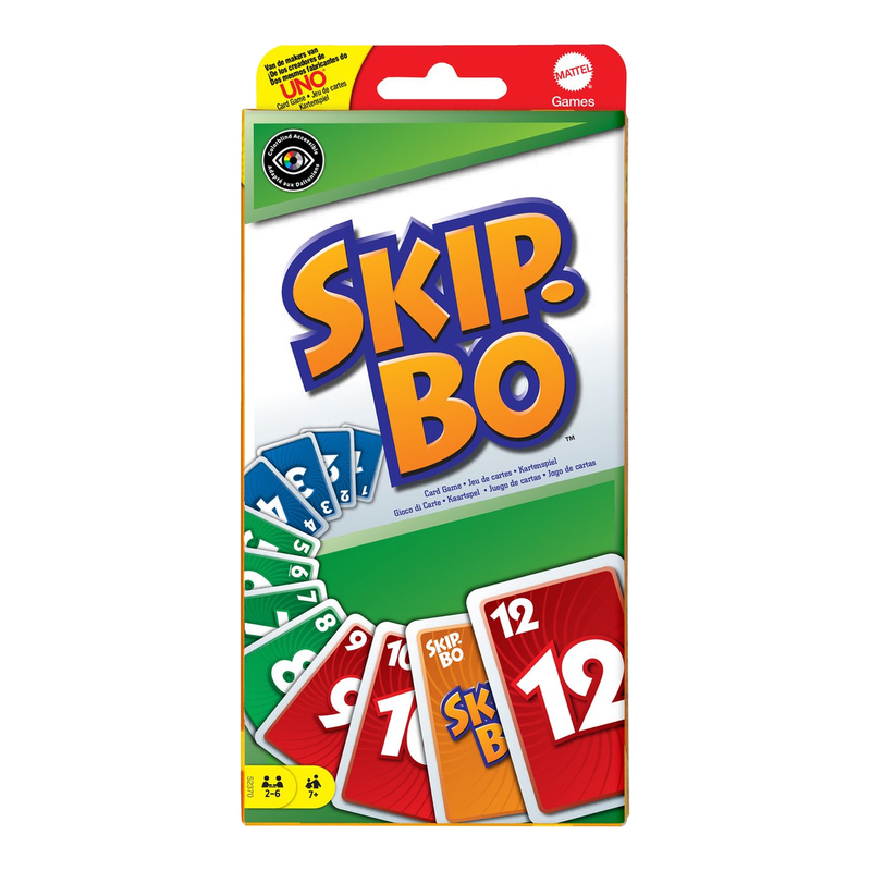 Mattel Skip-Bo kaartspel - 162 kaarten, 2-6 spelers