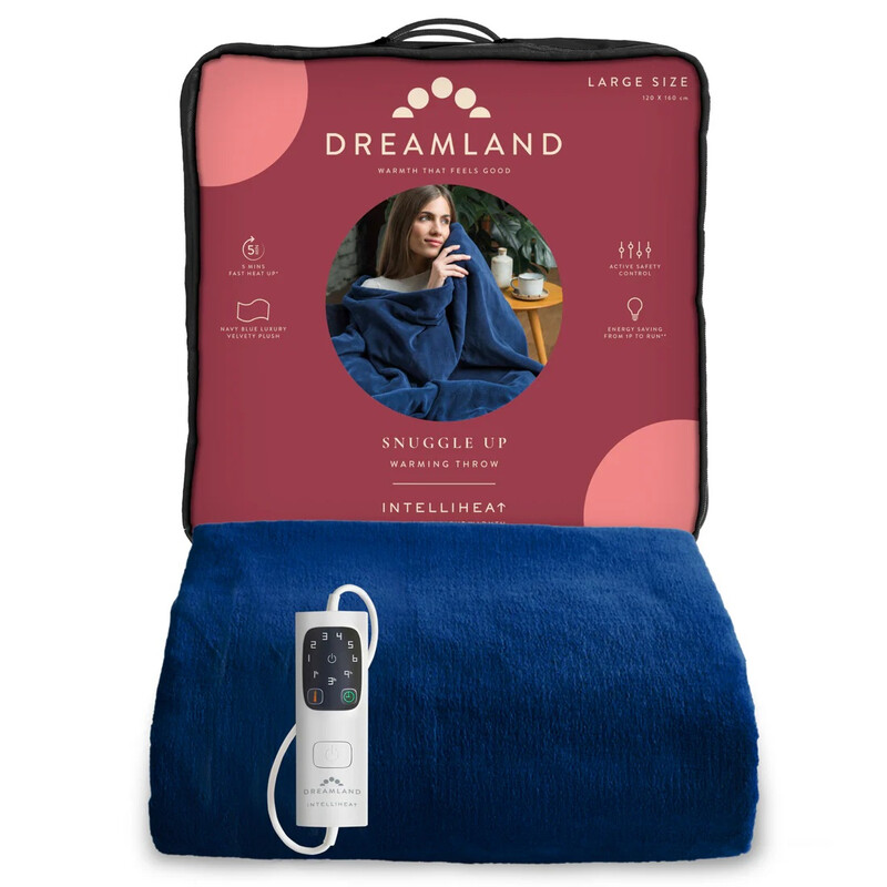 Snuggle Up Warming Throw-Navy 120X160cm