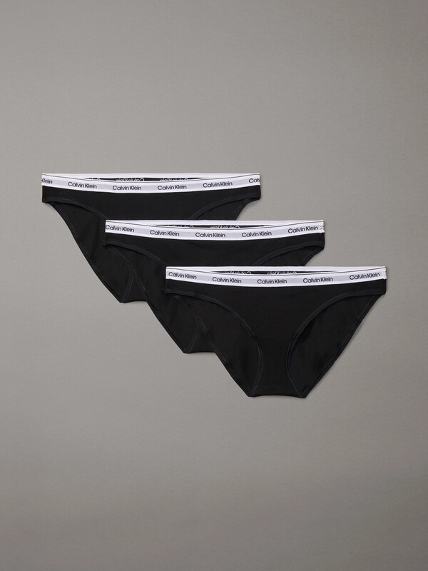 Calvin Klein 3-pack bikinislips - iconisch logo - zwart S