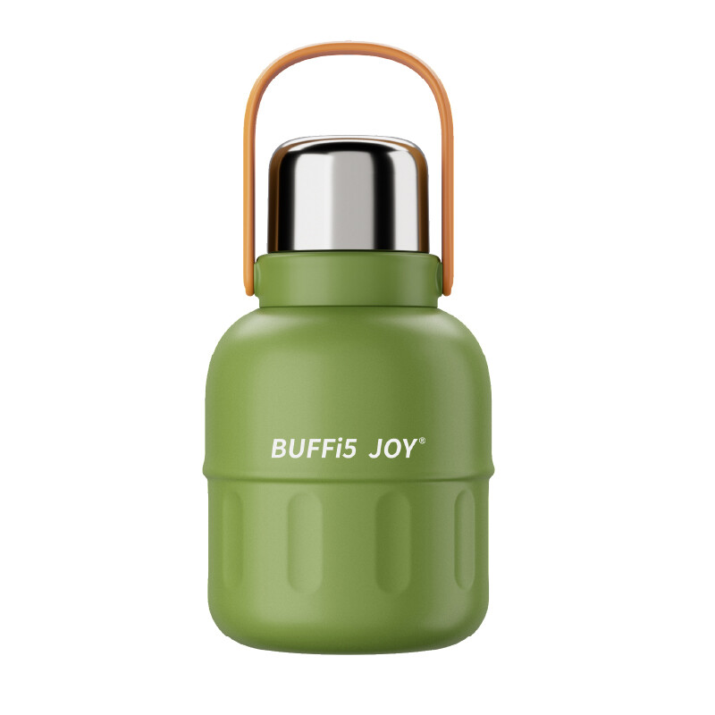 BUFFi5 JOY 316 Sport‑Wasserflasche aus Edelstahl mit großem Fassungsvermögen, 980 ml, grün
