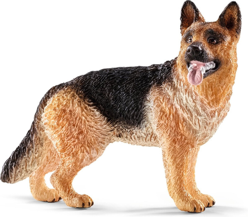 Schleich Farm World herdershond speelfiguur - bruin en zwart, 3,1 cm