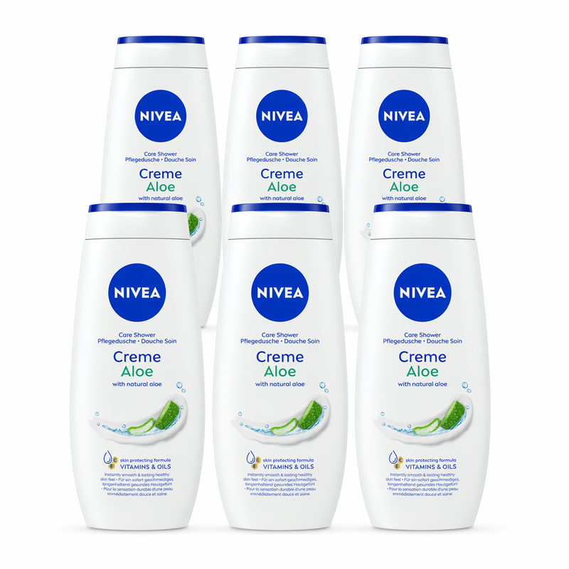 NIVEA Douchegel - Creme Aloe 250 ml (6-Pack)