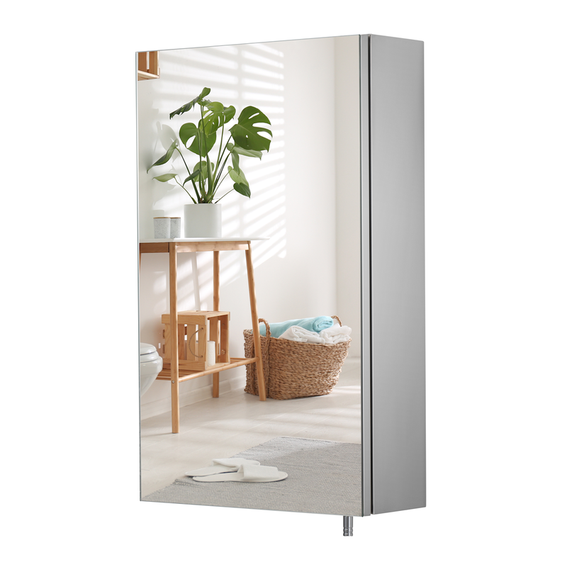 Croydex Cullen Stainless Steel Bathroom Mirror Cabinet