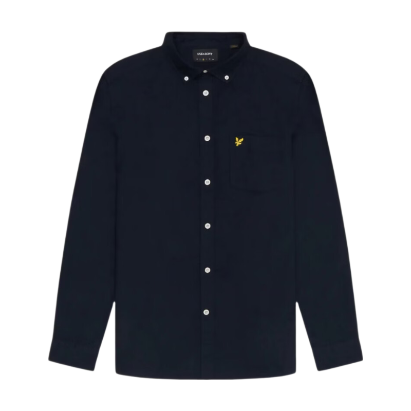 Cotton Button Down Oxford Shirt - Dark Navy
