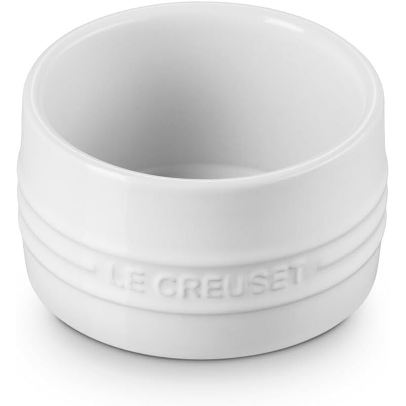 Le Creuset Steinzeug Runder Ramekin mit geradem Rand, 6,75 oz, Weiß