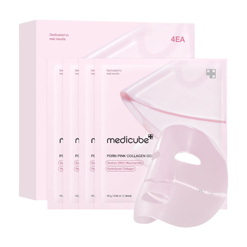 MEDICUBE PDRN Roze Collageen Gelmasker (4 Stuks)