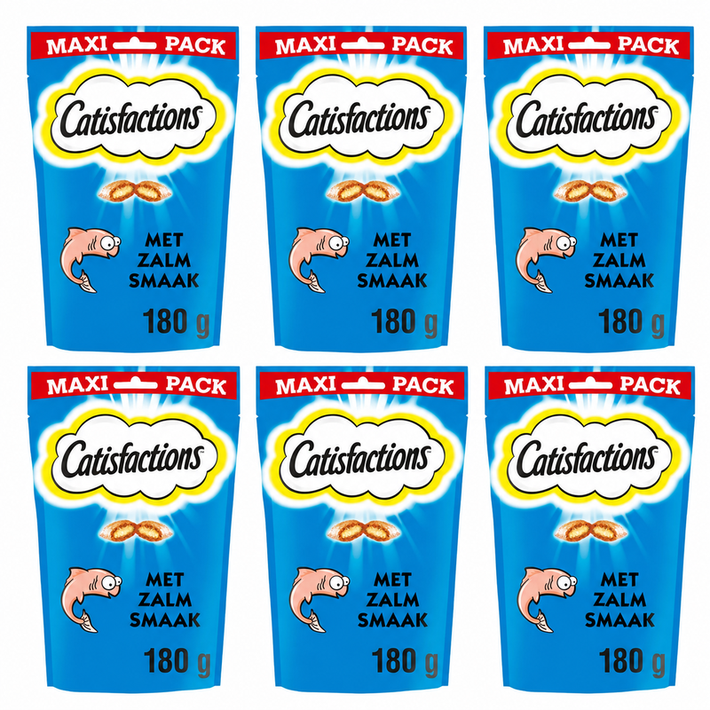 Catisfactions Kattensnack Zalm maxipak 6 x 180 g