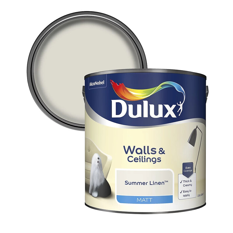 Dulux Matt Emulsion Paint - Summer Linen - 2.5L