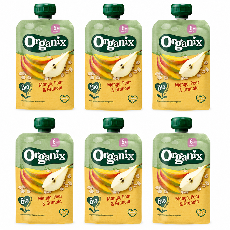 Organix Bio Mango & Peer Granola 6+ Maanden 100 g x 6