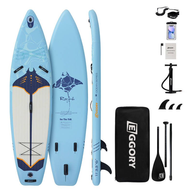 Inflatable Stand Up Paddle Board Ray Blue 3350*840*150mm 1pc