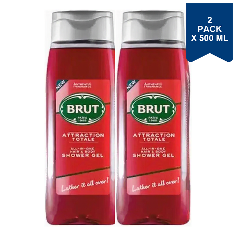Brut Douchegel Attraction Totale 500 ml (2-Pack)