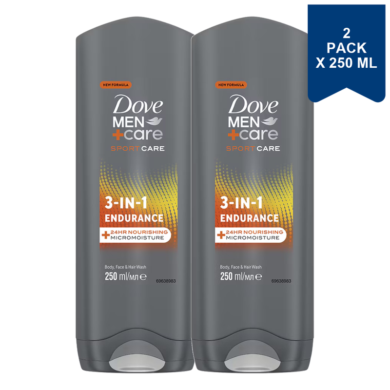 Dove Men+Care SportCare 3-in-1 Douchegel - 250 ml (2-Pack)