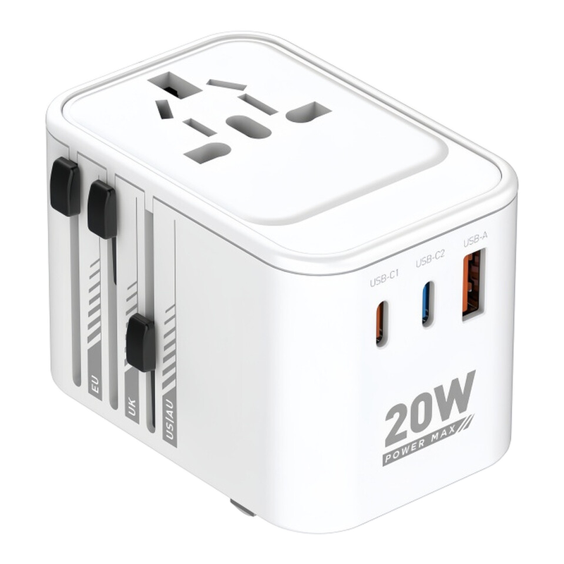 LDNIO All-in-1 Universal Adapter - White