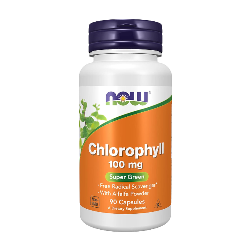 Now Foods Chlorophyll Detox 100Mg Daily Wellness Support Capsules - 90 Vegan Capsules