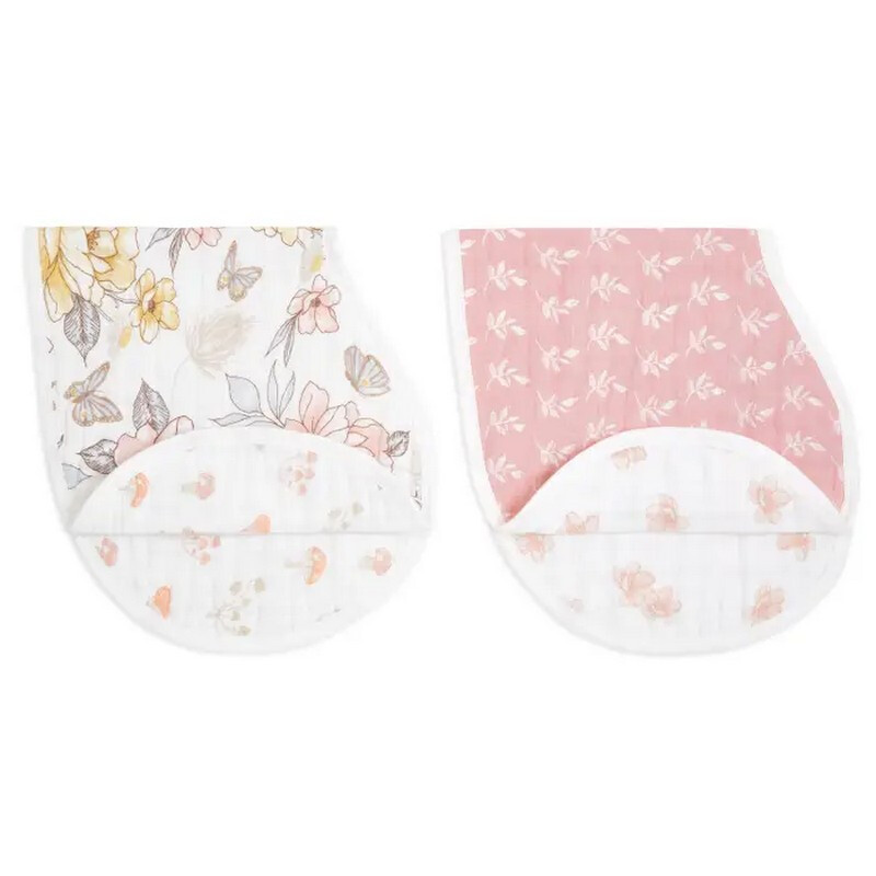 ™ Boutique Cotton Muslin Burpy Bibs 2 Pack Earthly