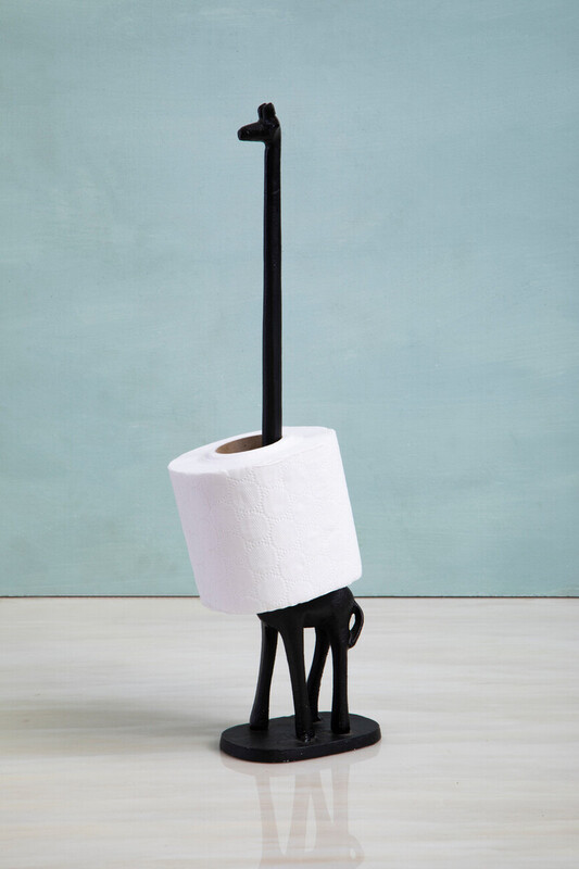 Black Giraffe Toilet Roll Holder