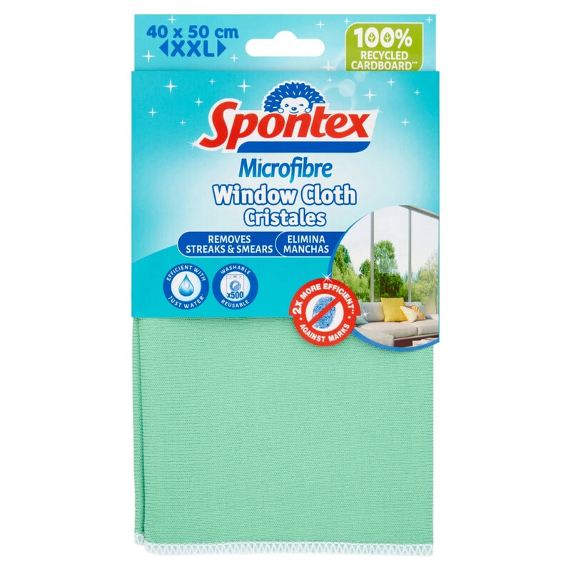 Spontex Microfibre Window Cleaning Cloth, 1 Per Pack