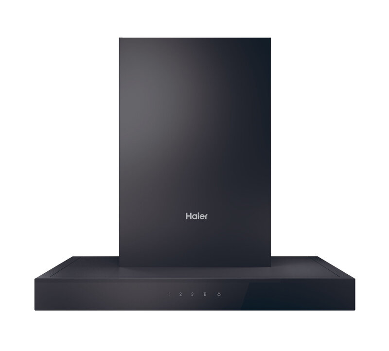 Haier HATS6CBS4B I-Clean Series 4 60cm T-Shape Chimney Hood - Black - A+ Rated