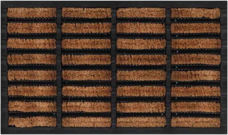 vidaXL Rechthoekige deurmat - 45 x 75 cm, rubber en kokosvezel