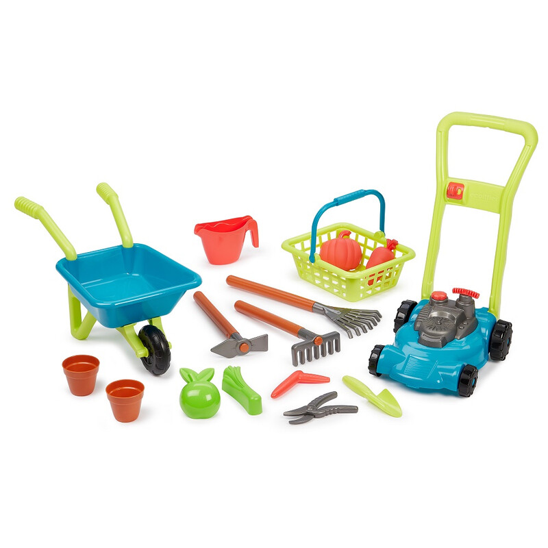 Activo Ecoffier 3 In 1 Garden Activity Toy Super Pack With Wheel Barrow