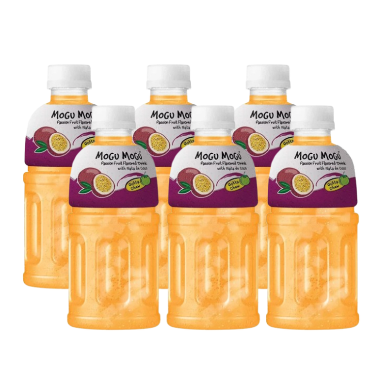 Mogu Mogu Nata De Coco Drink Passion Fruit Flavour 320ml x 6pcs