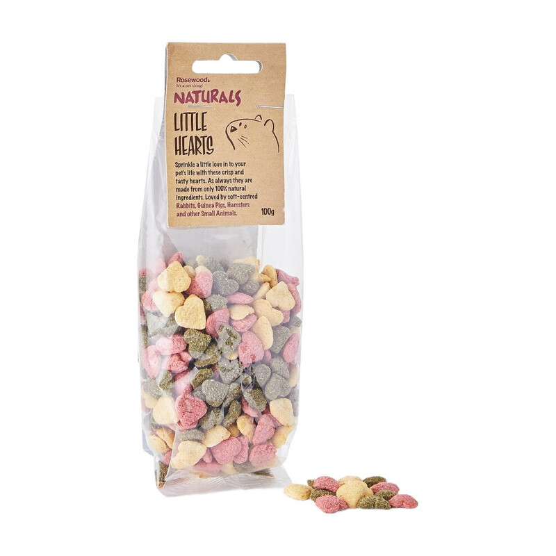 Naturals Little Hearts Small Animal Treats, 100g
