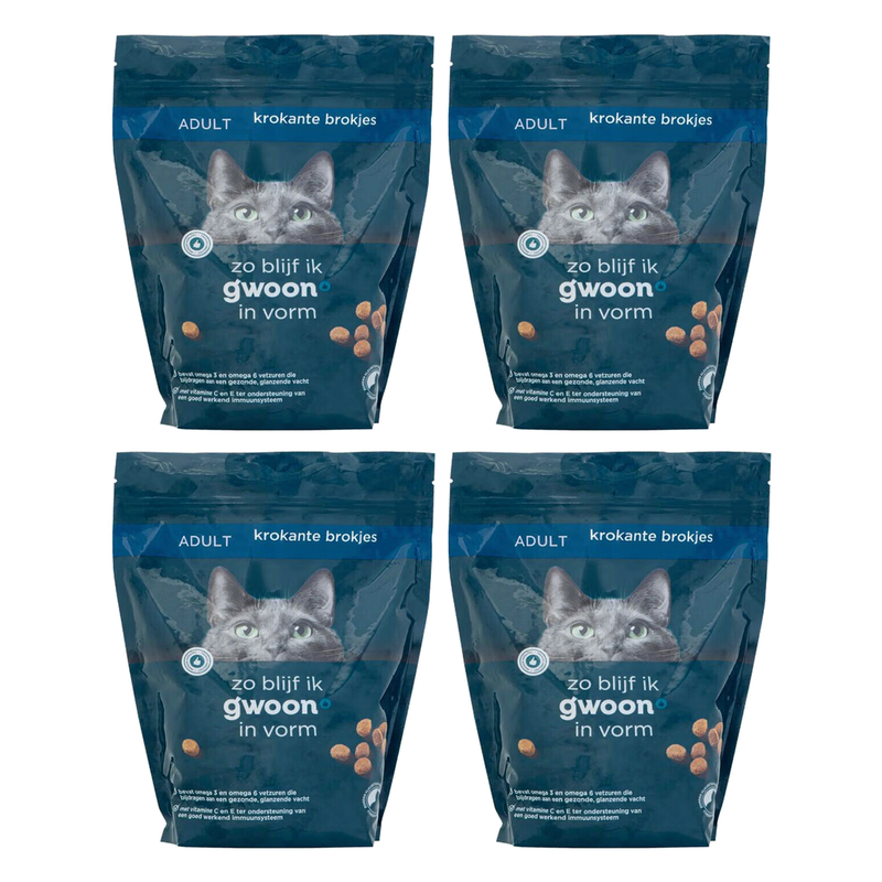 g'woon Bouchées premium pour chat au saumon 800 g * 4