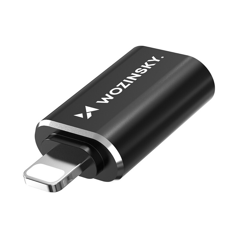Wozinsky Lightning auf USB-A OTG Adapter schwarz 1 Stück universell für Apple-Geräte