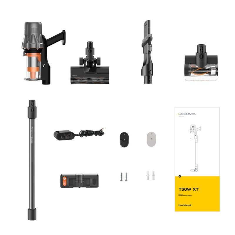 T30W XT Cordless Vertical Vacuum Cleaner, Wet & Dry Cleaning, 220AW Suction Power, Gr
