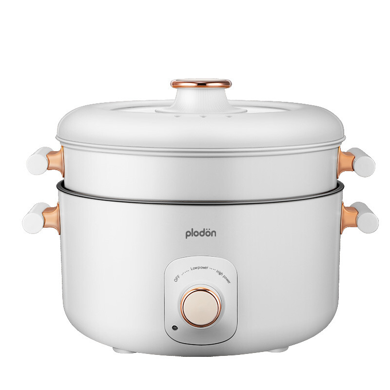 1200W 5L Multifunctional Electric Hot Pot with Steamer Non-stick Cooking Pot for Stir