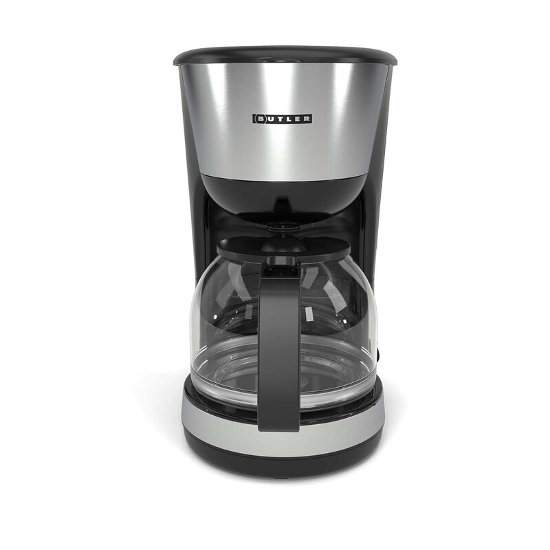 Butler koffiezetapparaat | 1,25 l | 1000 W | 10 kopjes | Warmhoudfunctie | Automatische uitschakeling | Zwart / Roestvrij staal