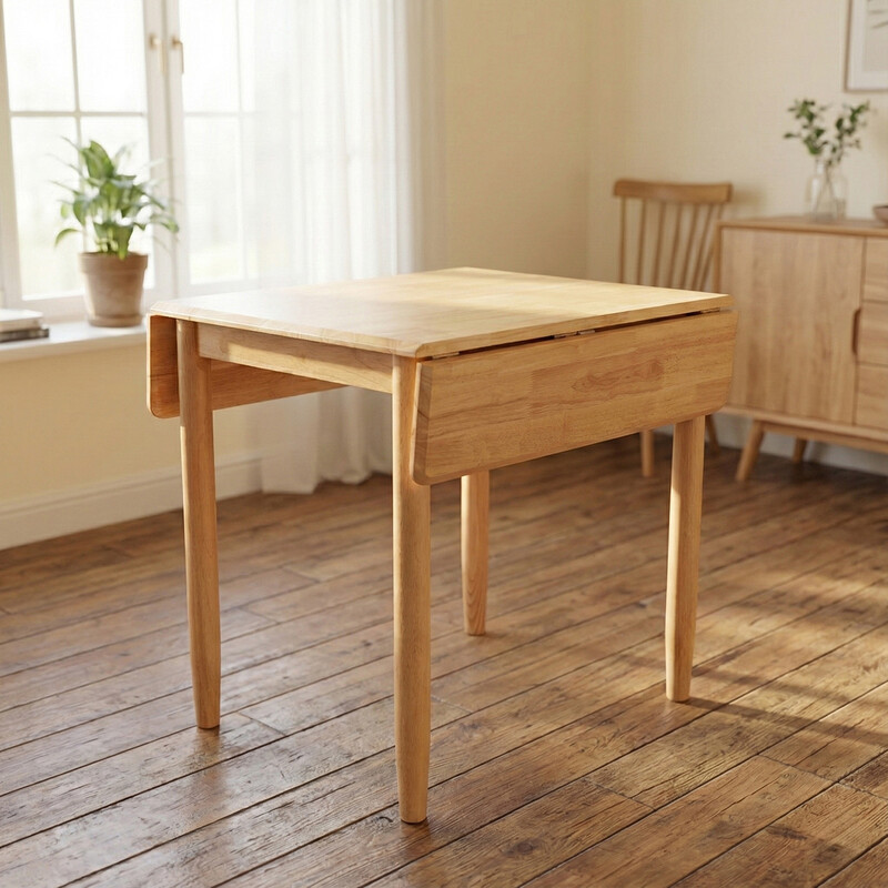 Dining Table Cologne Rectangle Extendable Drop Leaf Oak 76x61-97cm