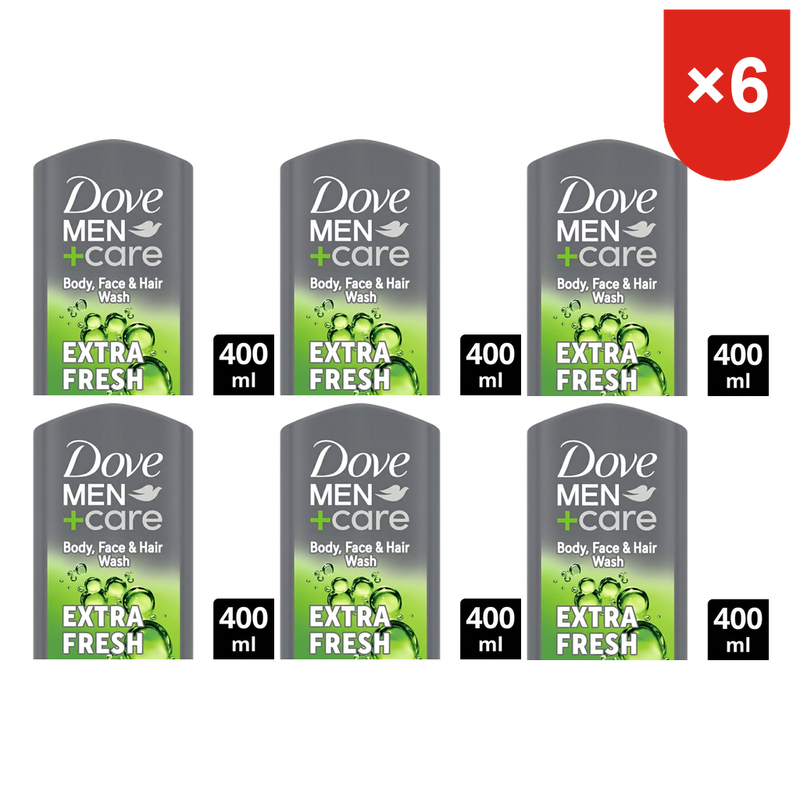 Dove Men+Care Extra Fresh Gel douche 400 ml (Lot de 6)