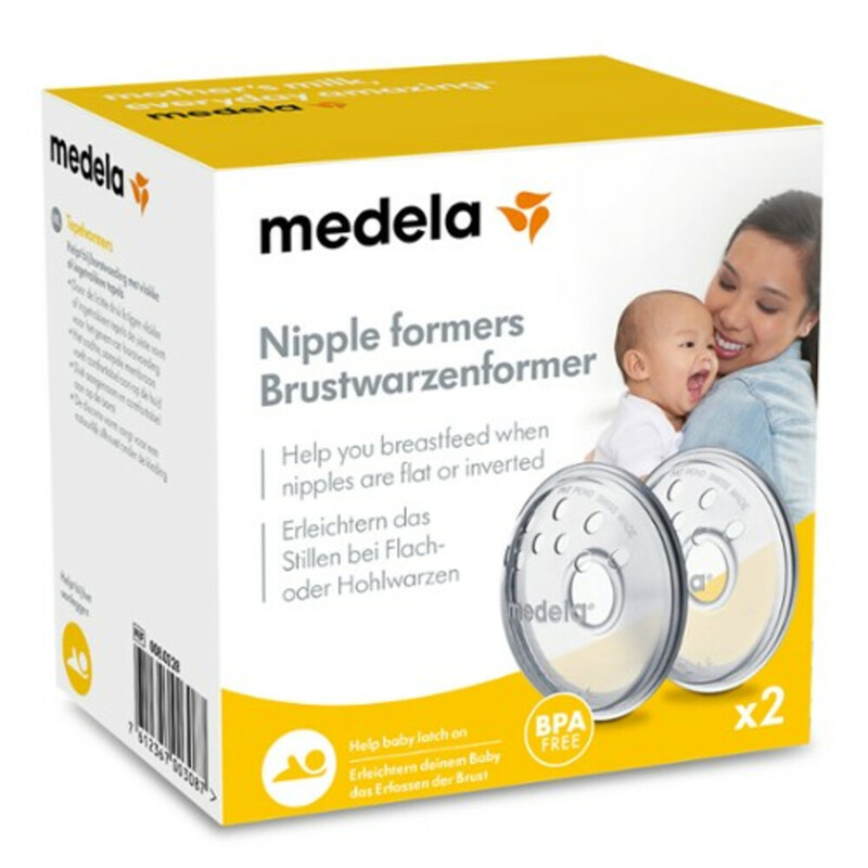 Medela Nipple Formers – tepelvormers helpen platte of ingetrokken tepels vormen voor borstvoeding - 2 Stuks