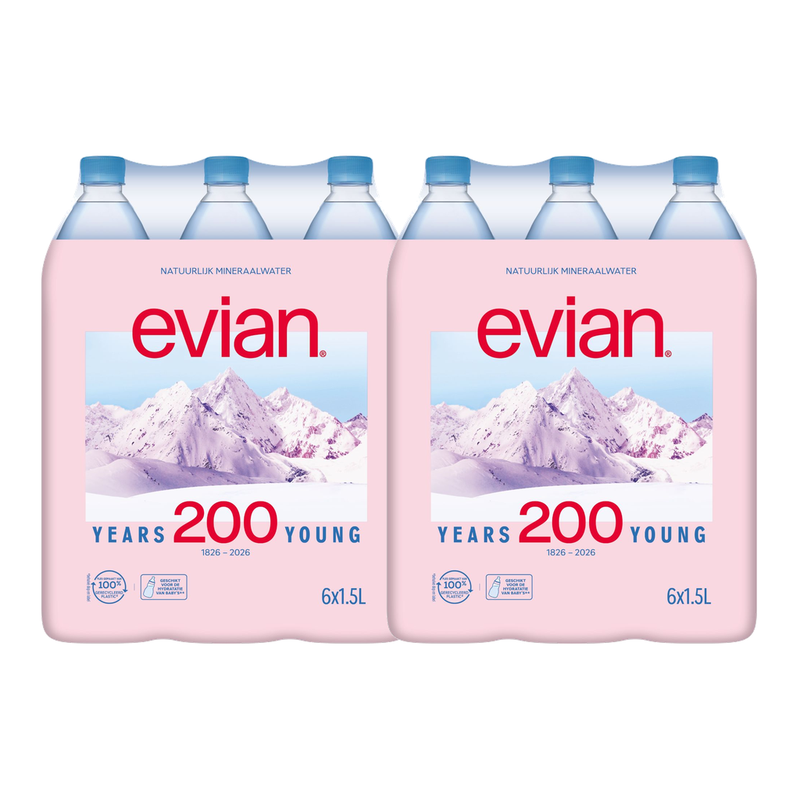 evian Natuurlijk mineraalwater - 6 x 1,5 L x2