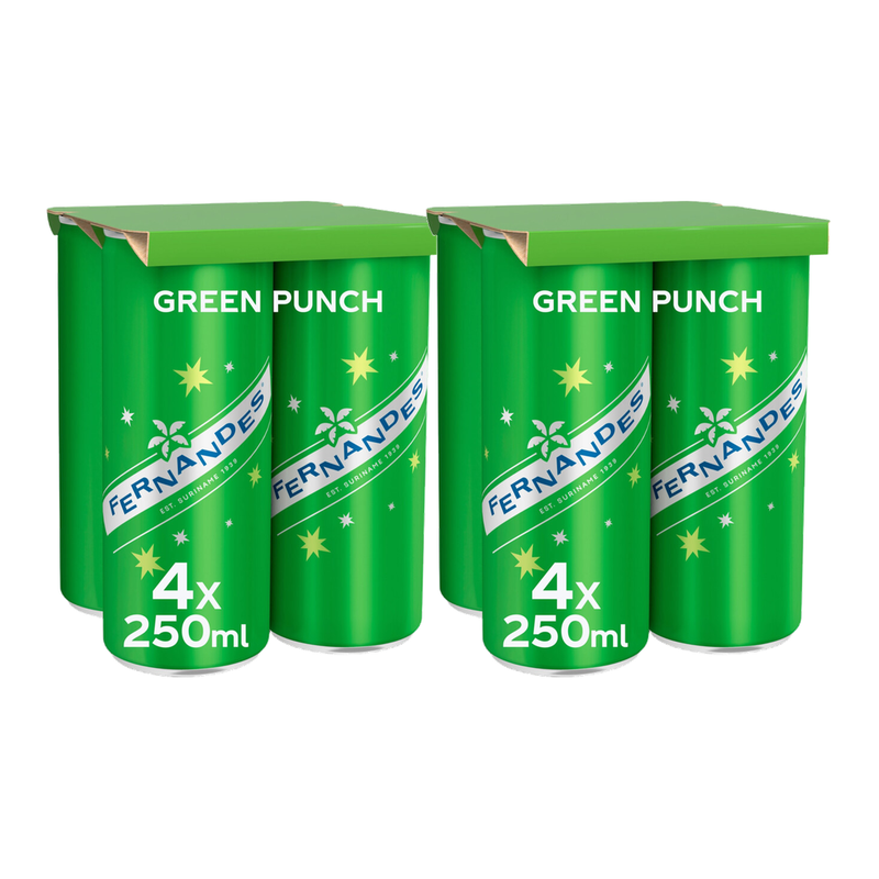 Fernandes Green Punch Frisdrank - 4 x 250 ml x2