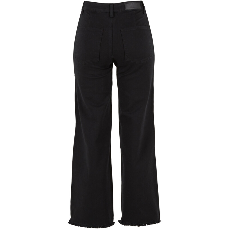 Urban Classics Damen Denim, relaxed straight fit, schwarz