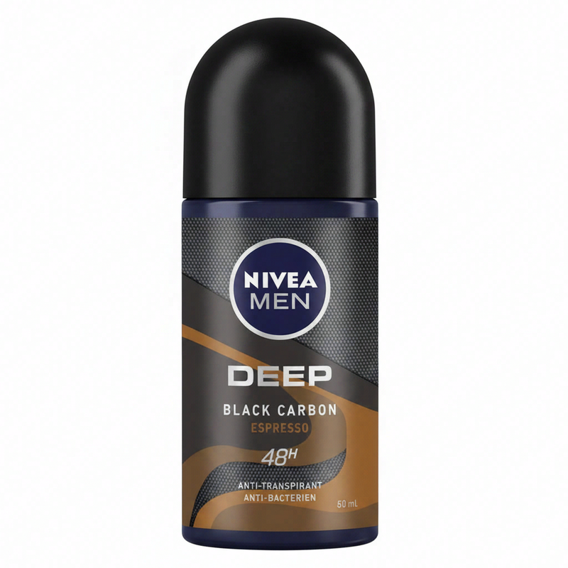NIVEA Deo roll-on heren - Diepzwarte carbon espresso 50 ml