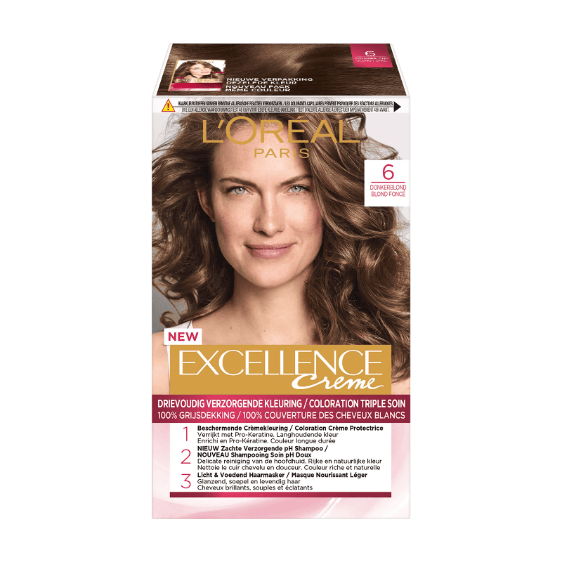 L'Oréal Paris Excellence Crème 6 - Blond foncé - Coloration pour cheveux