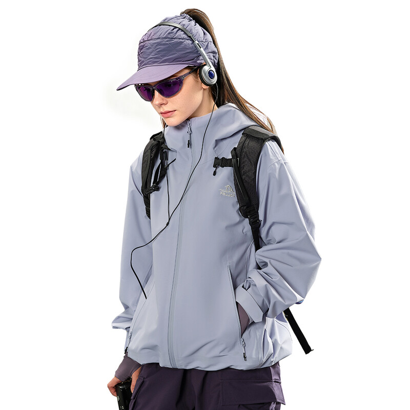 PELLIOT wasserdichte Jacke Unisex Camping-Reise Wasserdicht Langlebig , Lila, Größe L
