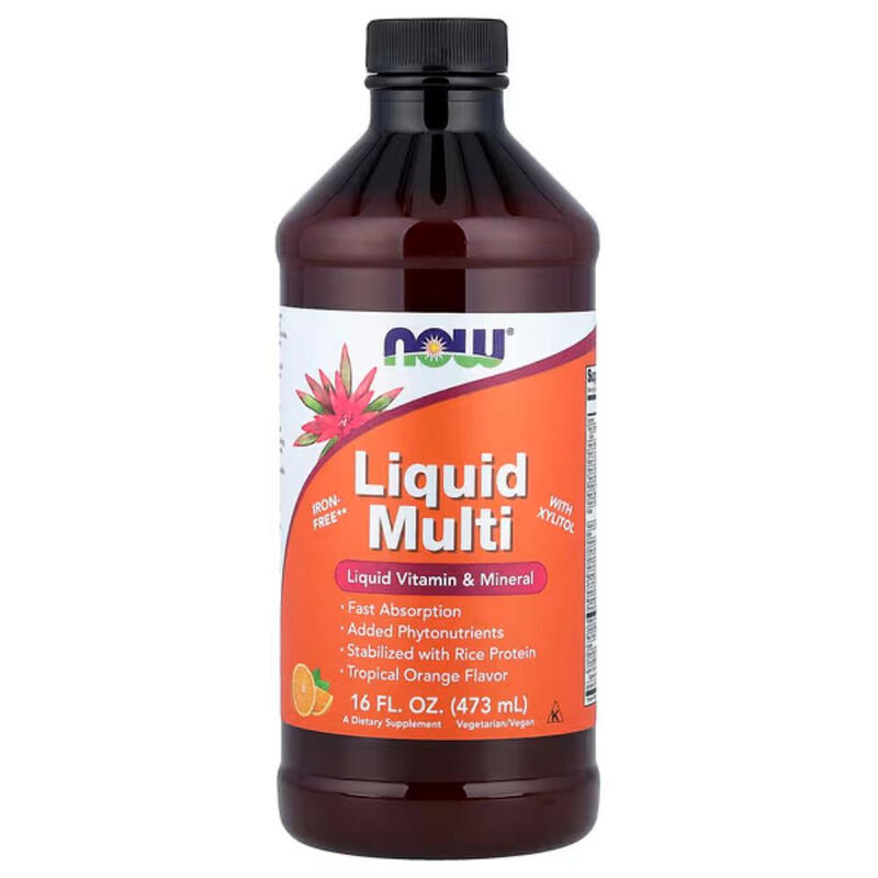 Multivitamin Daily Health Liquid Iron Free Tropical Orange - 473 ml