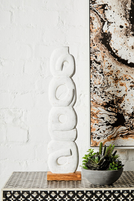 Fifty Five South White Sculpture Fidel Rustic Rings