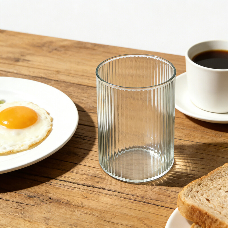 Ju7cer Glass Cup Tea Glasses Drinking Glasses Coffee Glass 400Ml 1Pc